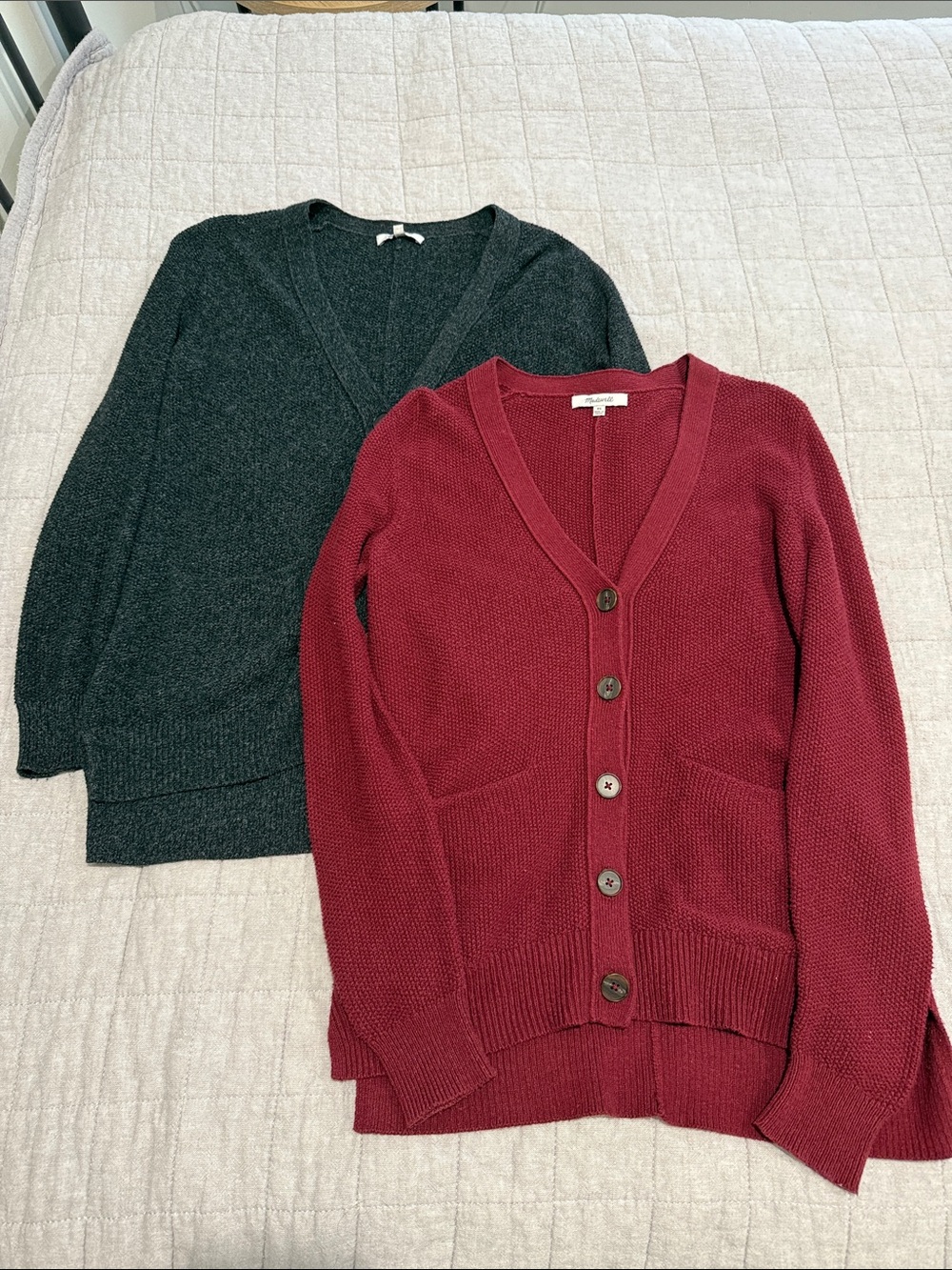 Bundle of 2 Madewell Women's Button-Front Cardigan Sweater